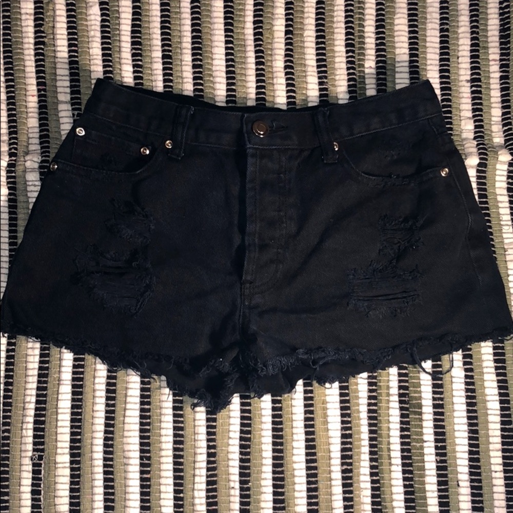 Ripped Black Shorts